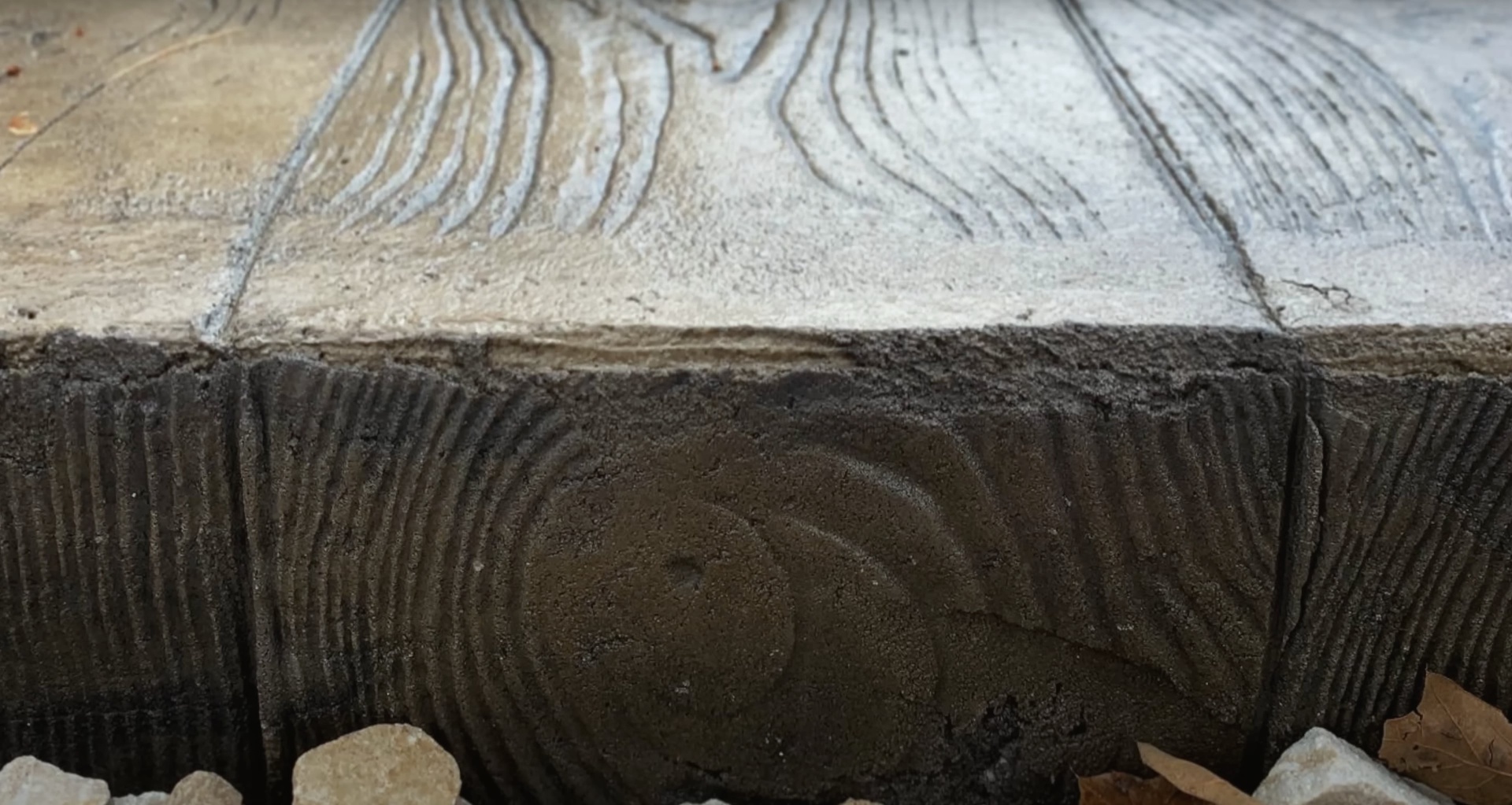 Professional concrete edge work and surface texturing techniques Detailed view of concrete surface texture and edge work showing professional concrete craftsmanship in Waterbury Connecticut